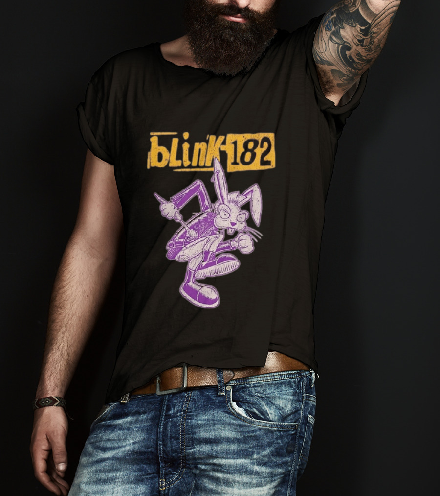Blink 182 Distressed Punk Bunny T-Shirt
