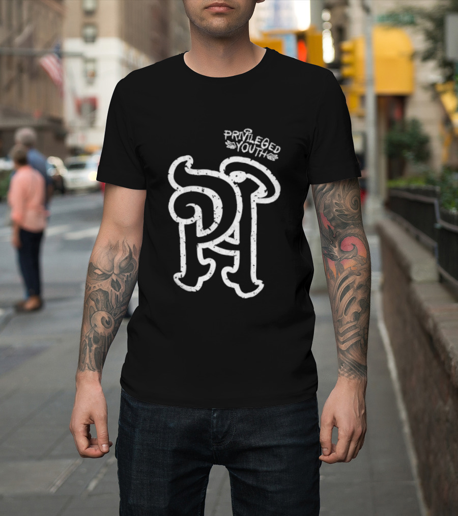 Privileged Youth Shaka Wear White Puff Oversized PA T-Shirt