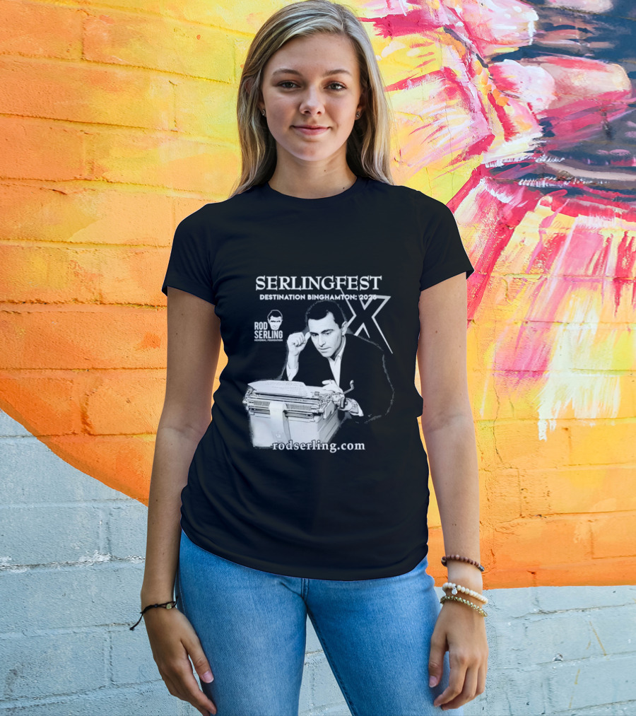 Serlingfest Destination Binghamton 2026 Rod Serling Classic Typing Image T-Shirt