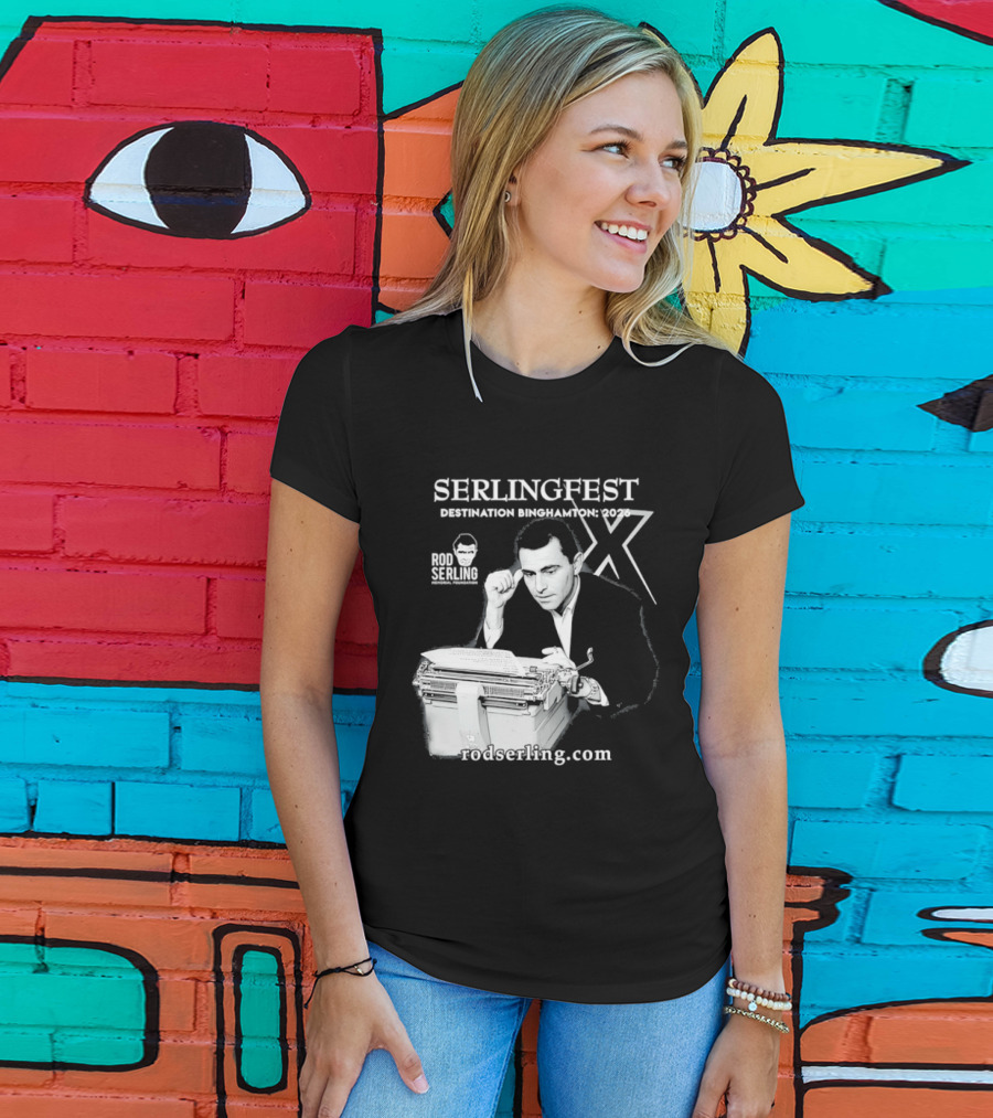 Serlingfest Destination Binghamton 2026 Rod Serling Classic Typing Image T-Shirt