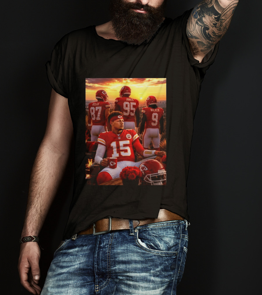 Good Morning Chiefs Kingdom Patrick Mahomes Kelce Jones Walker 87 95 9 15 T-Shirt
