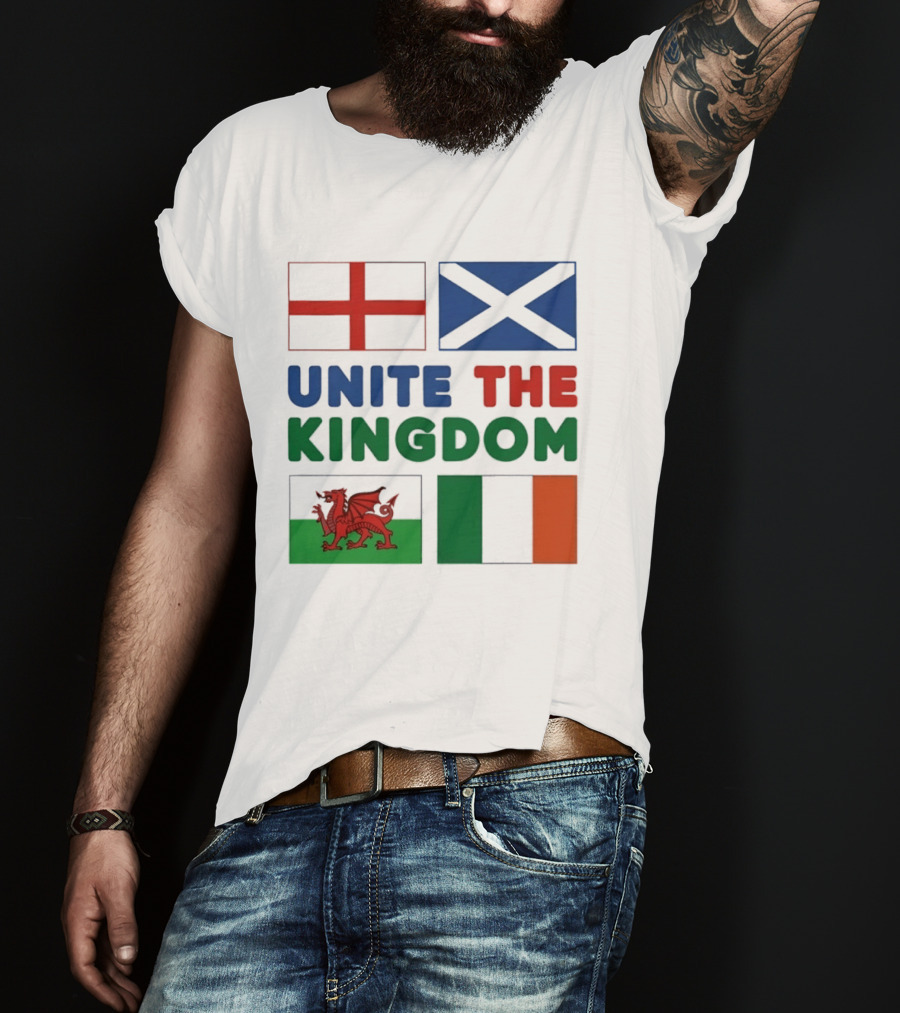Unite The Kingdom England Scotland Wales Ireland Flags British Isles T-Shirt