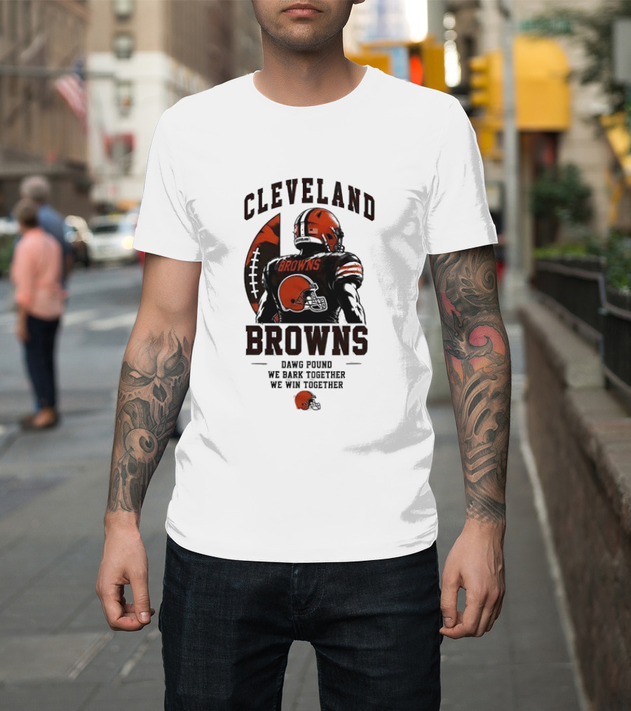 Cleveland Browns Dawg Pound We Bark Together We Win Together T-Shirt