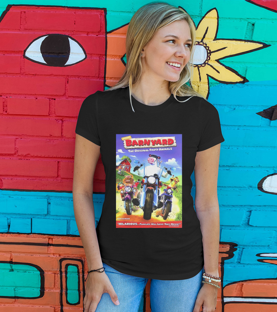 Nickelodeon Barnyard DVD 2006 Hilarious The Original Party Animals Widescreen T-Shirt