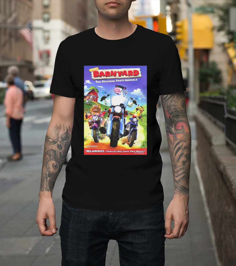 Nickelodeon Barnyard DVD 2006 Hilarious The Original Party Animals Widescreen T-Shirt