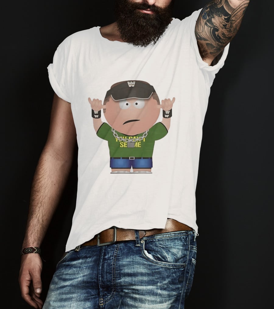 John Cena South Park You Can't See Me WWE Cartoon T-Shirt