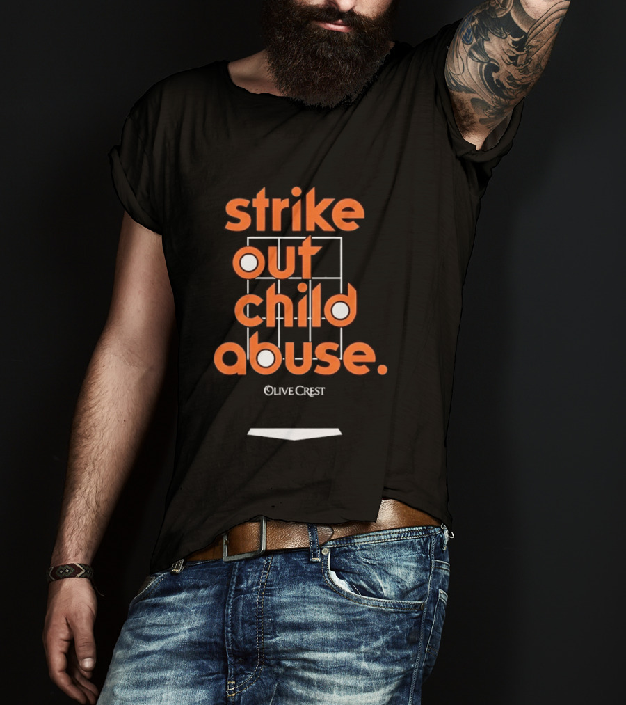 Strike Out Child Abuse Olive Crest Charity Event T-Shirt