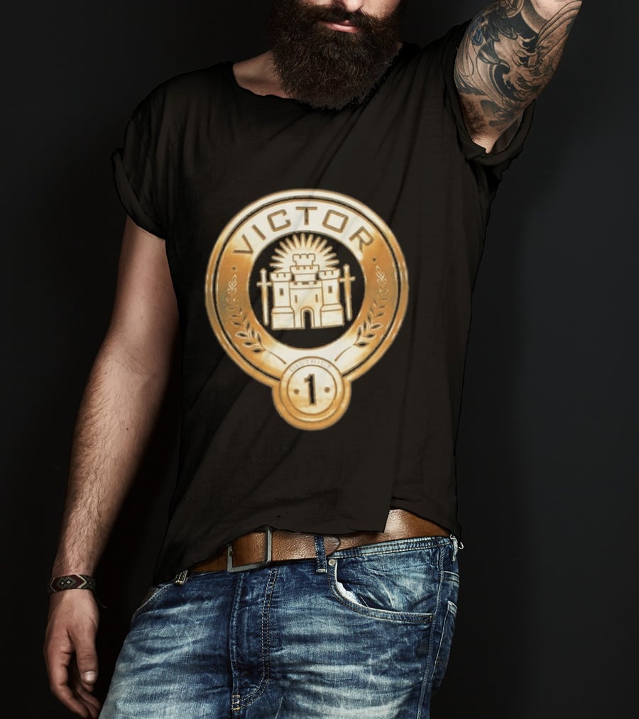 The Hunger Games Victor Emblem District 1 Badge With Castle And Swords T-Shirt