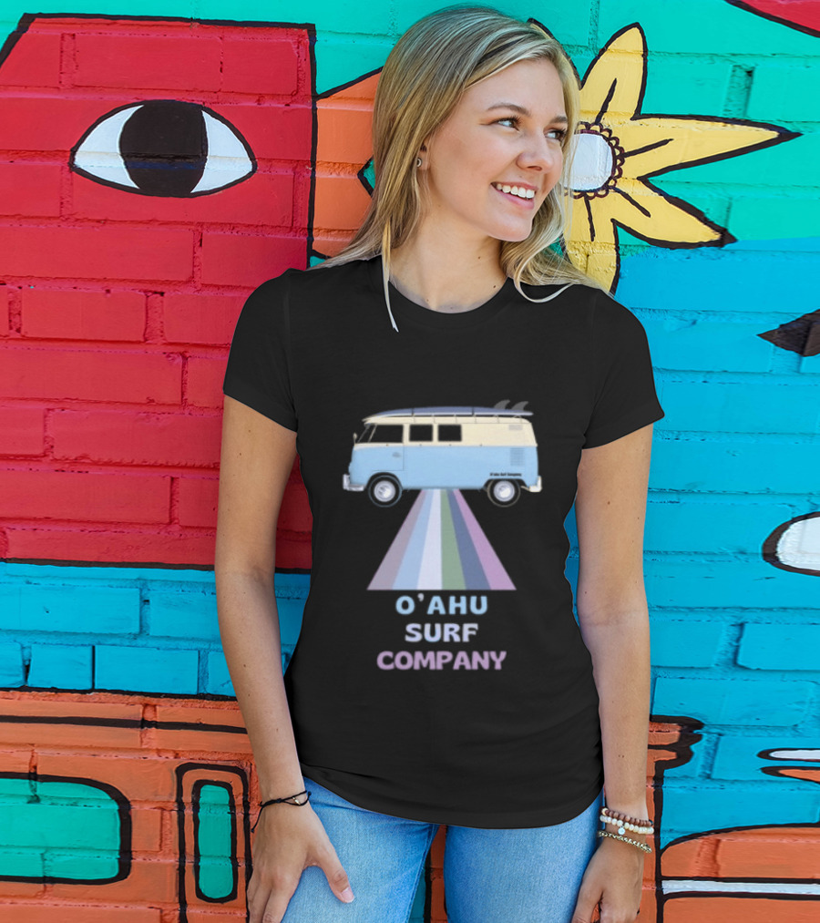 Oahu Surf Company Vintage Surf Bus Hawaiian Islands T-Shirt