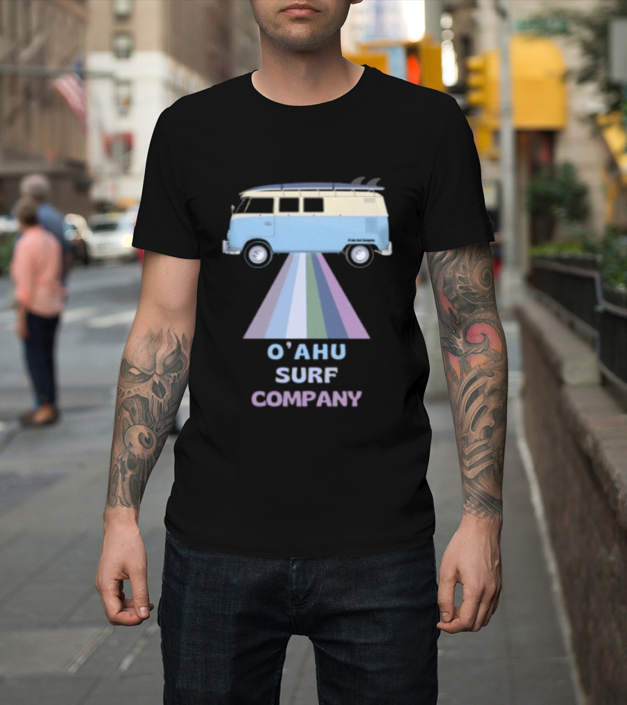 Oahu Surf Company Vintage Surf Bus Hawaiian Islands T-Shirt