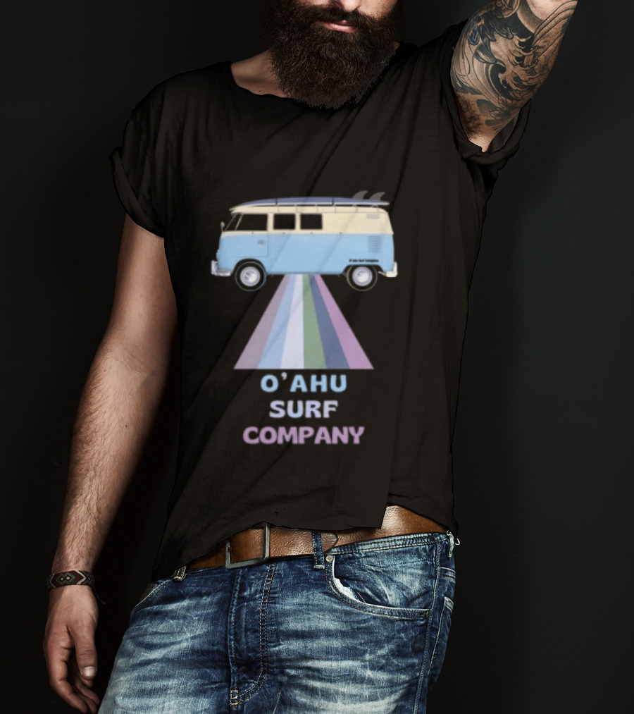 Oahu Surf Company Vintage Surf Bus Hawaiian Islands T-Shirt