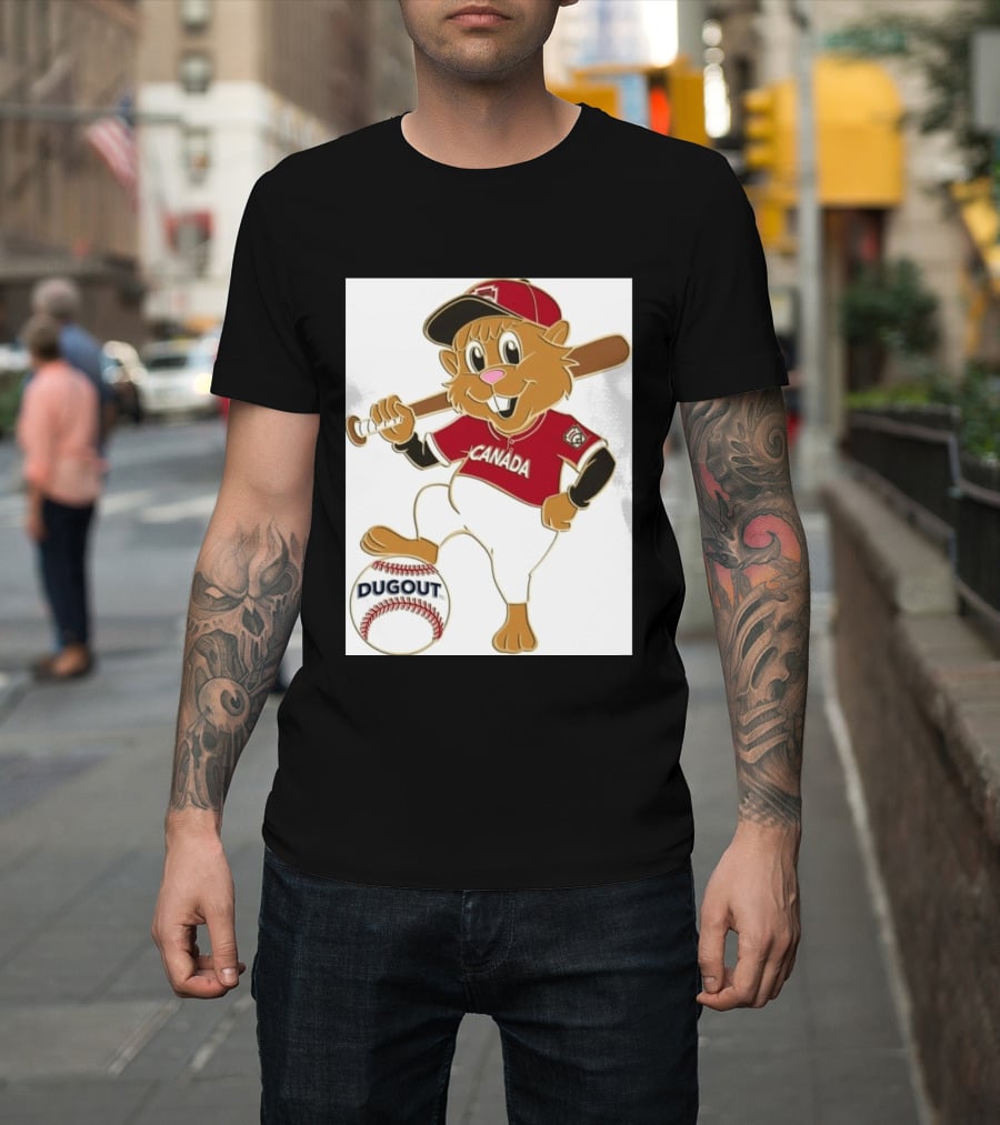 Canada Little League Beaver Baseball Dugout Pin T-Shirt