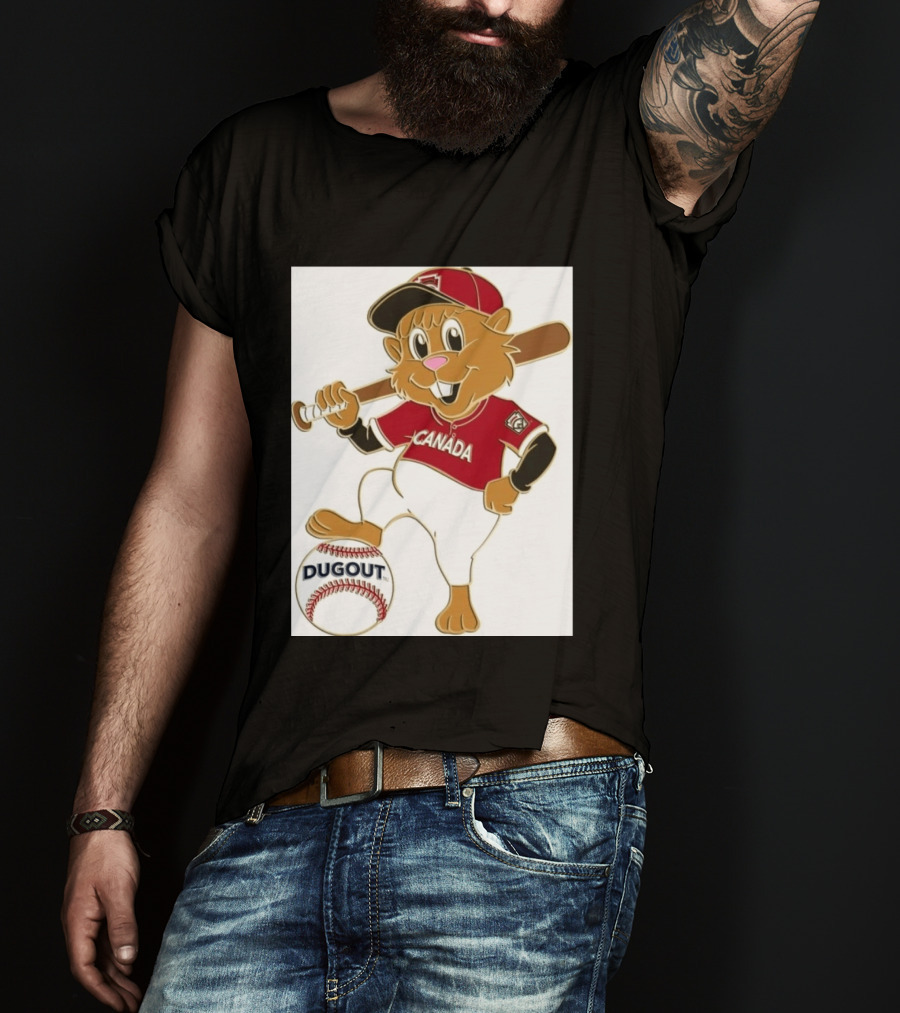 Canada Little League Beaver Baseball Dugout Pin T-Shirt
