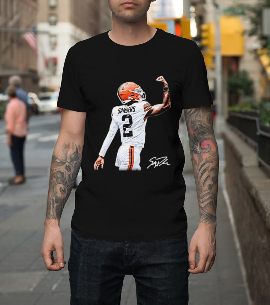Sanders Number 2 Miami Dolphins Player Celebration T-Shirt