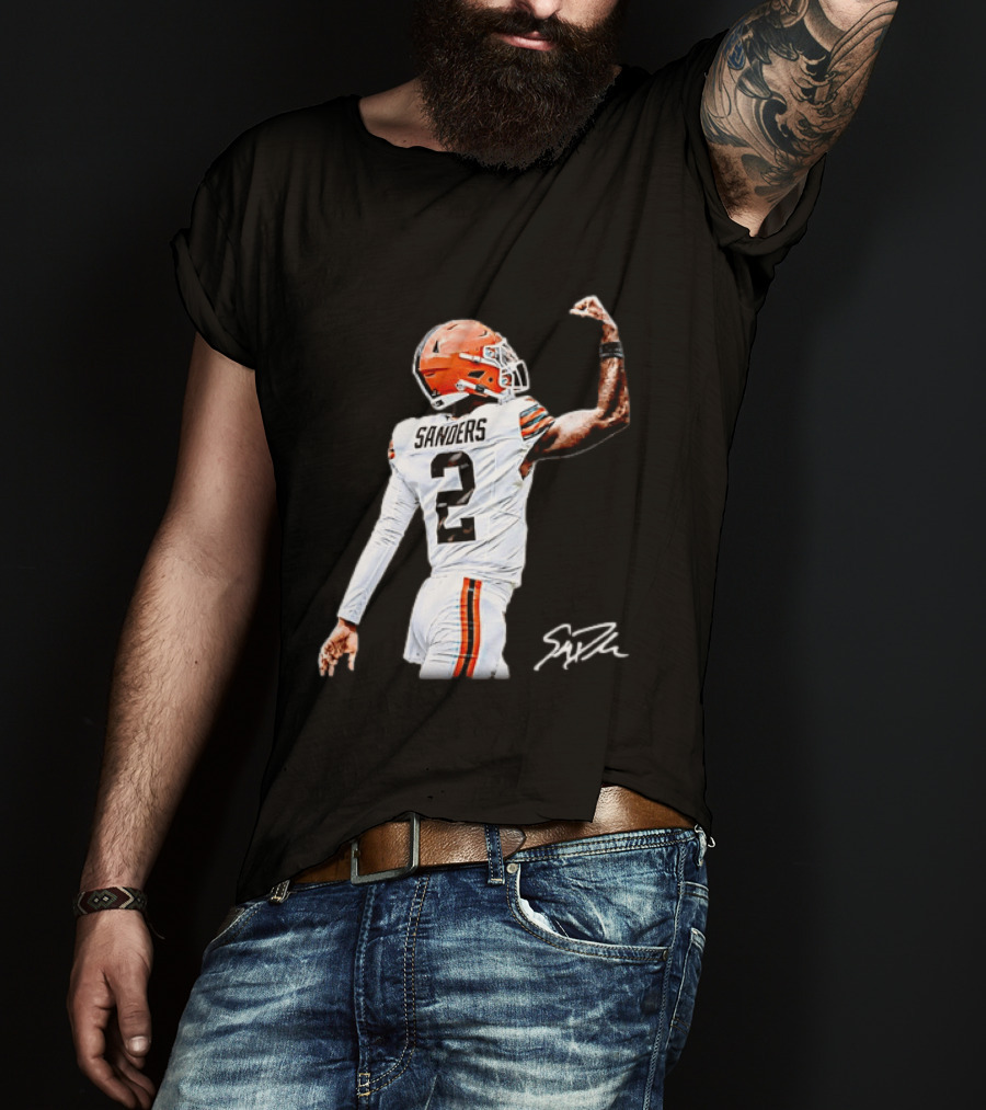 Sanders Number 2 Miami Dolphins Player Celebration T-Shirt