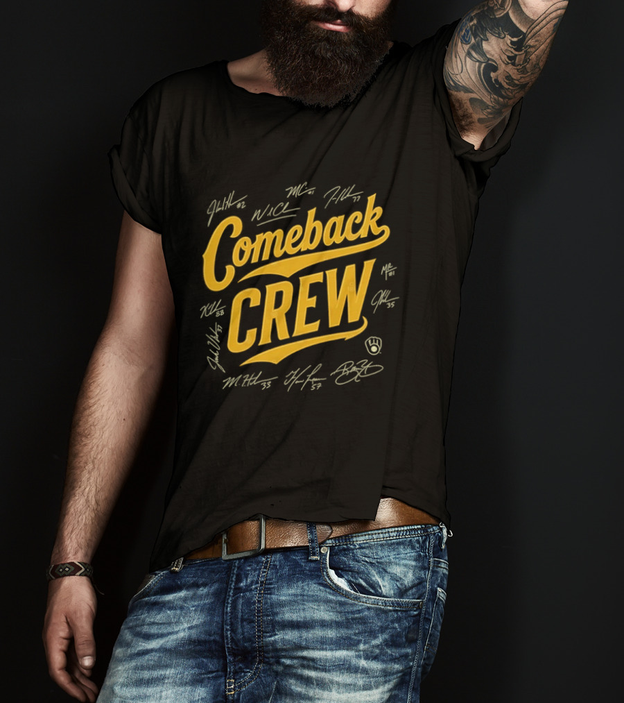 Milwaukee Brewers Comeback Crew Autographed Edition T-Shirt