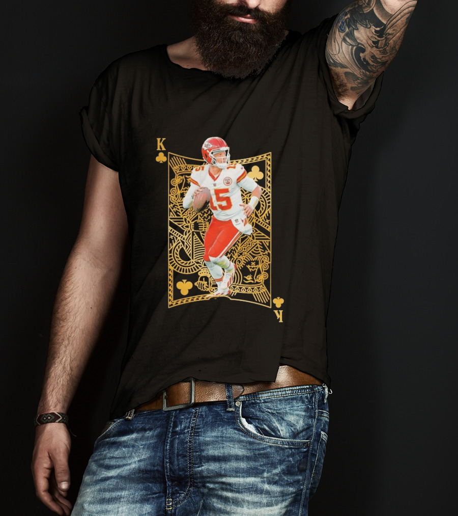 Patrick Mahomes II Kansas City Chiefs King Of Clubs Football Card T-Shirt