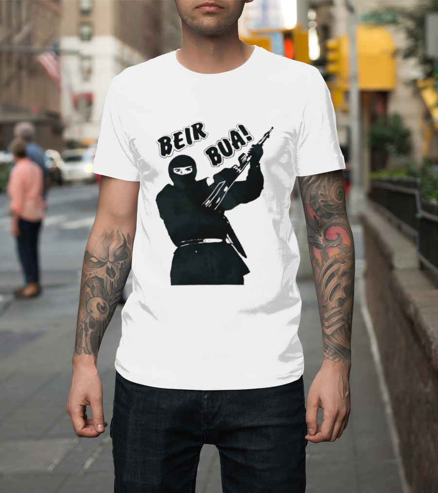 Beir Bua Irish Republican Ireland Gaelic Armed Figure T-Shirt