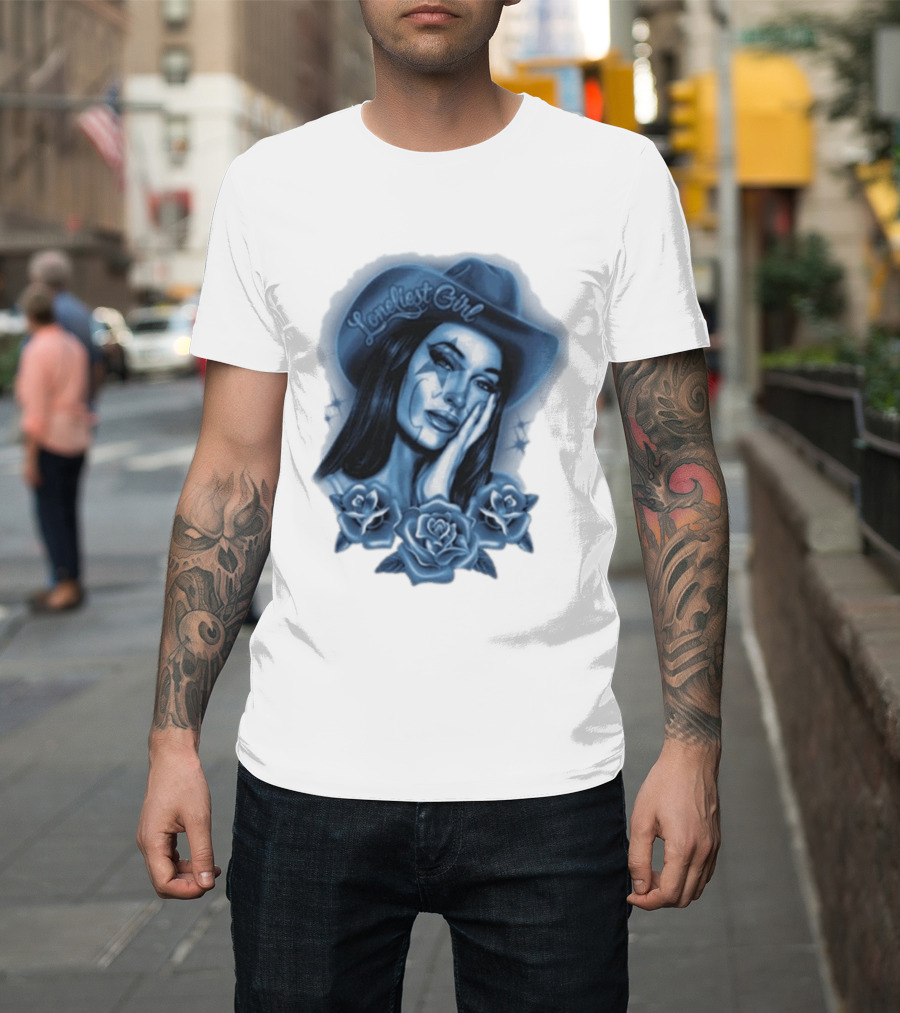 Kacey Musgraves Middle Of Nowhere Tour 2026 Loneliest Girl Airbrush Roses Blue Hat T-Shirt