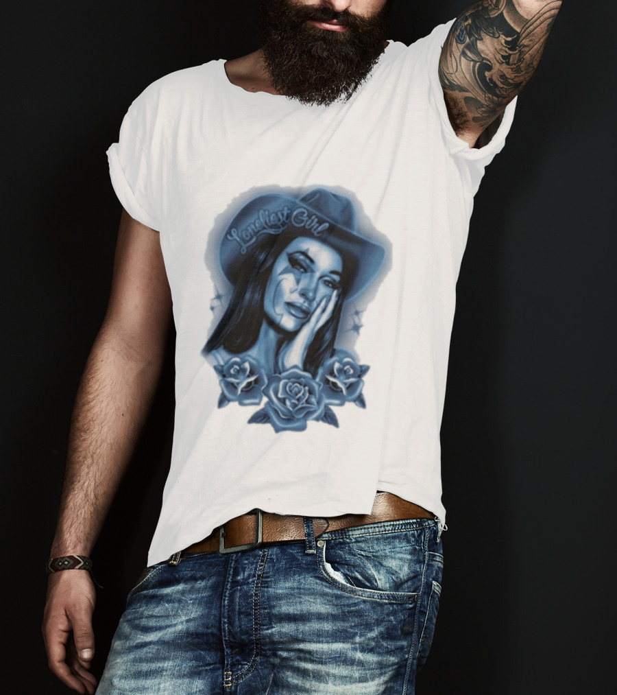 Kacey Musgraves Middle Of Nowhere Tour 2026 Loneliest Girl Airbrush Roses Blue Hat T-Shirt