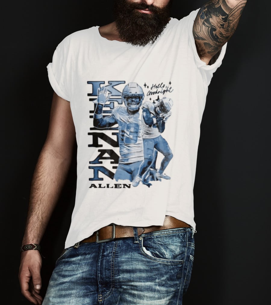 Los Angeles Chargers Keenan Allen Hello Goodnight Waving Sleeping Pose T-Shirt