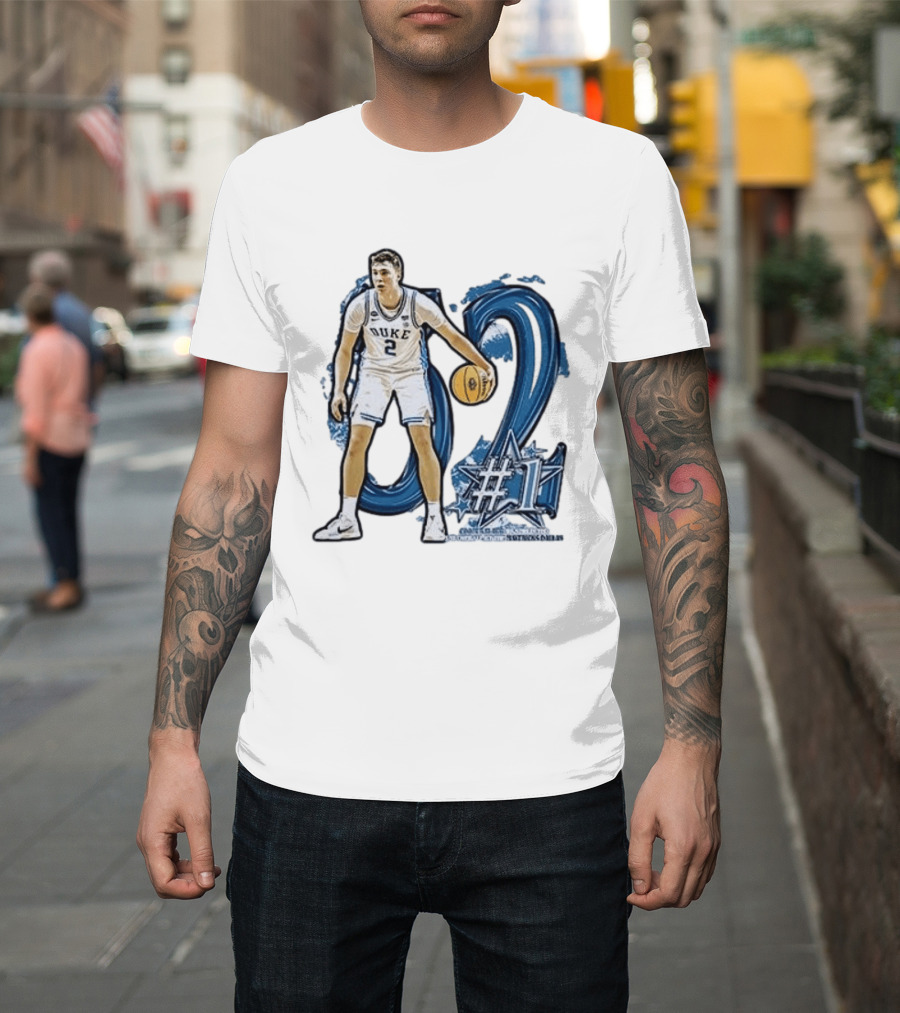 Duke Basketball Cooper Flagg Draft Number One Dallas Mavericks T-Shirt