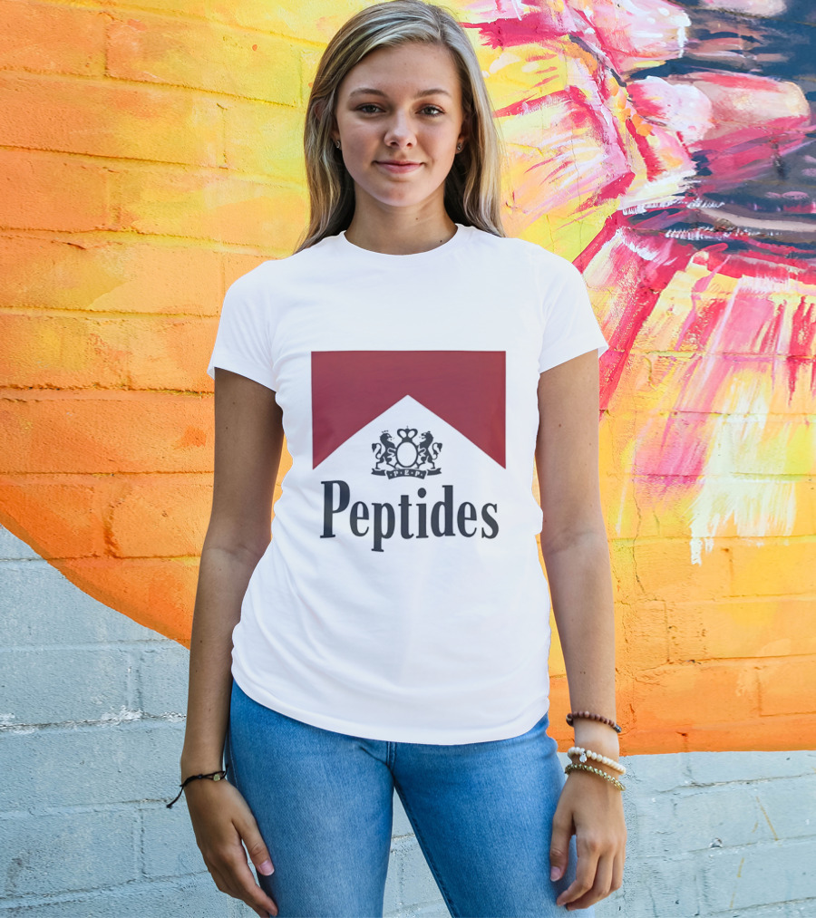 Peptides Regal Crest And Red Banner T-Shirt