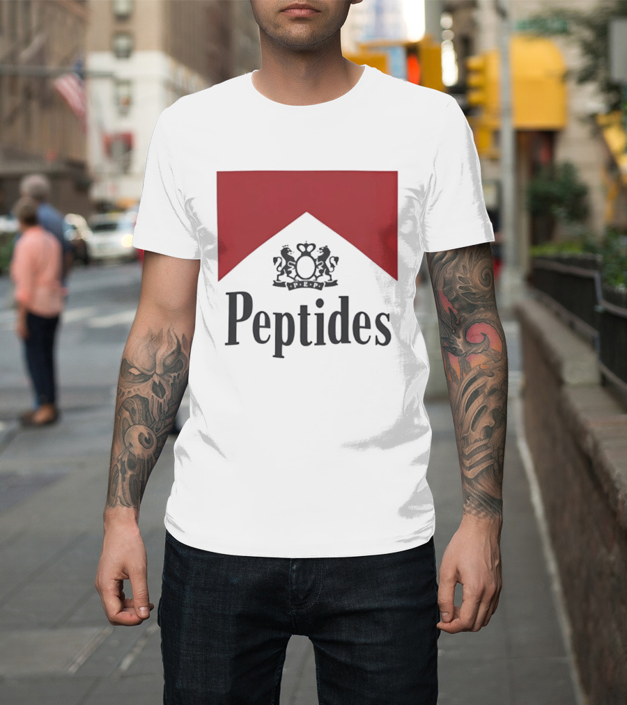 Peptides Regal Crest And Red Banner T-Shirt
