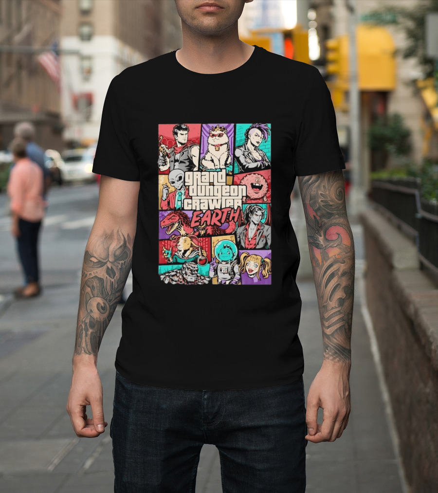 Grand Dungeon Crawler Earth Fantasy Characters Compilation T-Shirt
