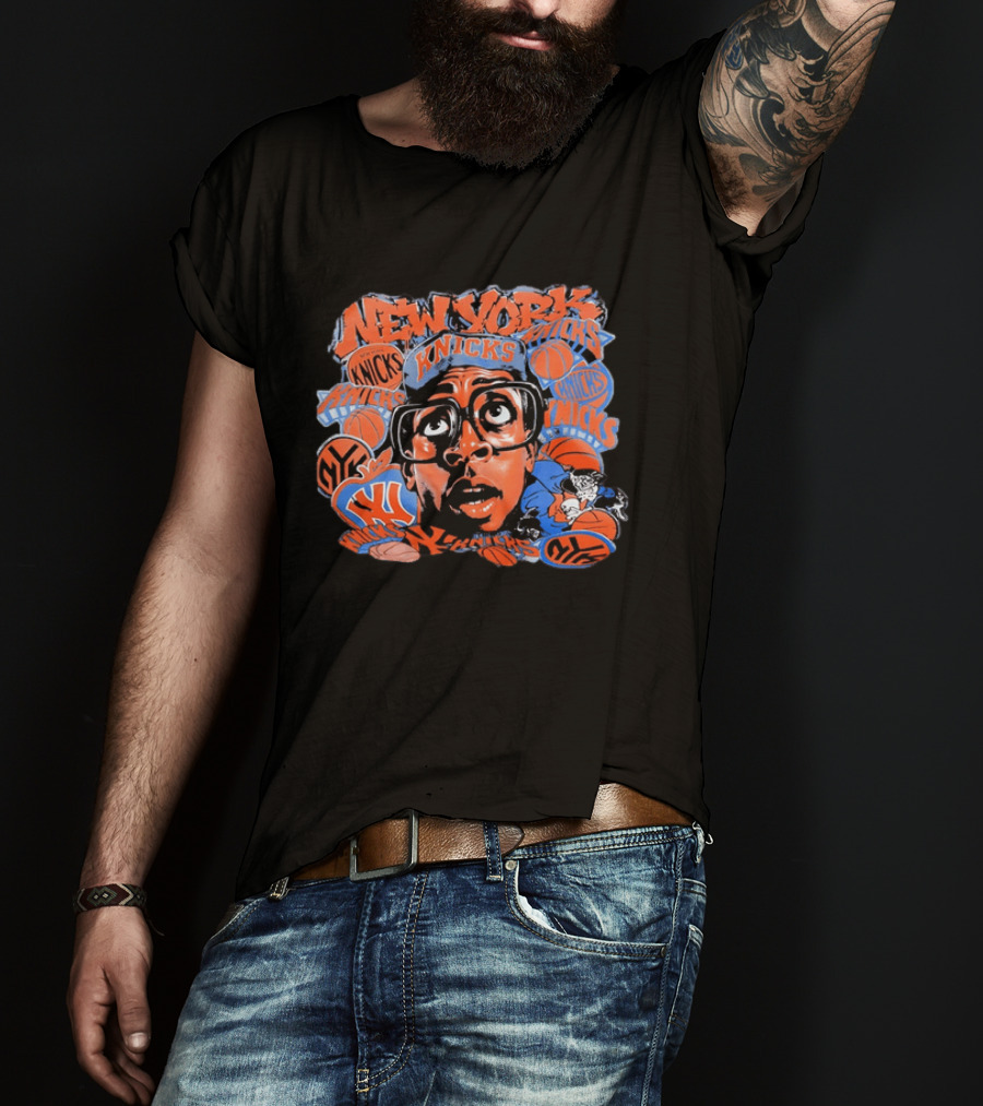 Spike Lee New York Knicks NBA Basketball Retro Graffiti T-Shirt