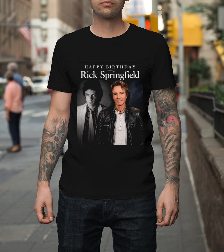 Happy Birthday Rick Springfield Retro And Modern T-Shirt