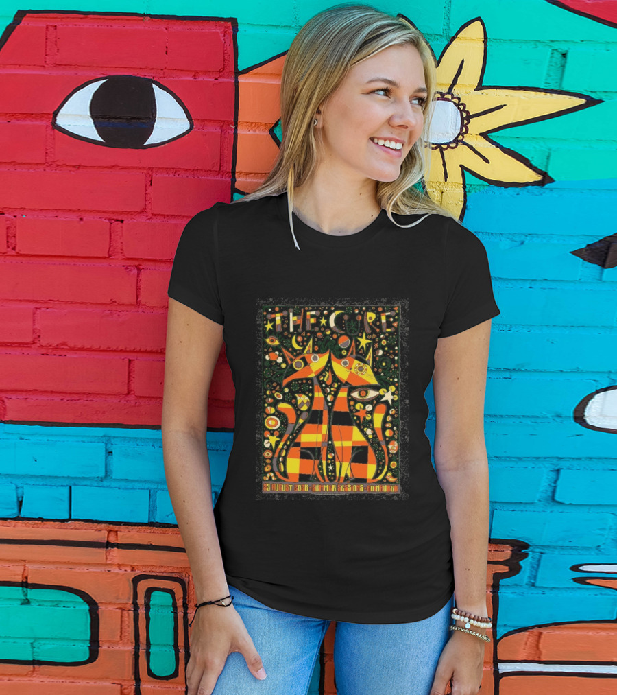 The Cure 23 August 2026 Summer Sessions Edinburgh Psychedelic Cat T-Shirt