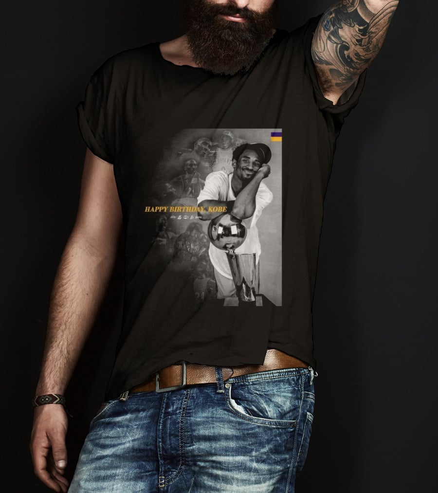 Legend Laker Happy Birthday Kobe Iconic Moments And Achievements T-Shirt