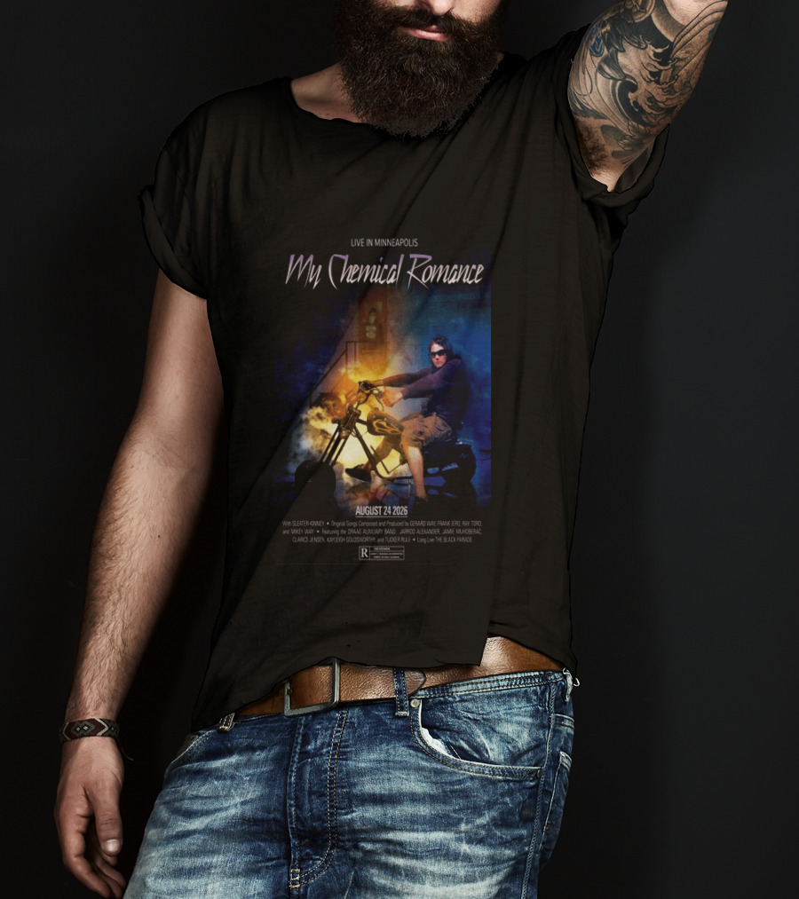 Live In Minneapolis My Chemical Romance August 24 2026 With Sleater Kinney T-Shirt