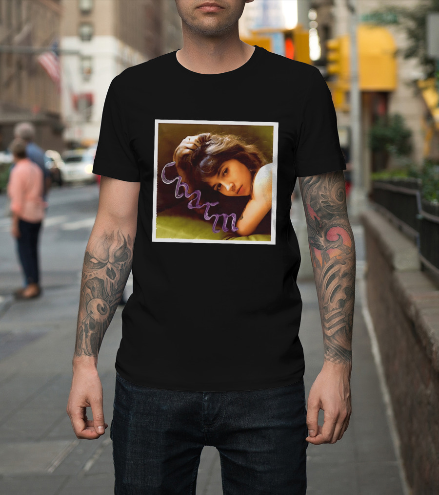 Clairo Charm Album Cover Art Vintage Portrait With Purple T-Shirt