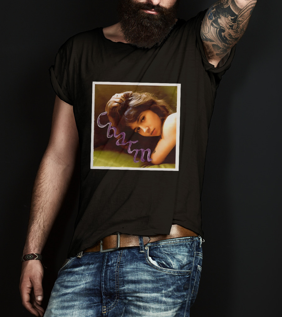 Clairo Charm Album Cover Art Vintage Portrait With Purple T-Shirt