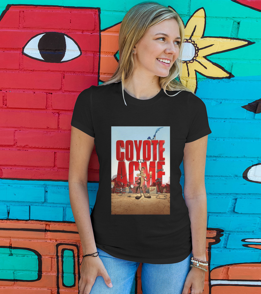 Coyote Vs. Acme Explosive Showdown With Cartoon Rivals T-Shirt