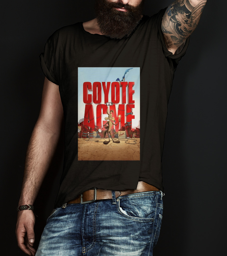 Coyote Vs. Acme Explosive Showdown With Cartoon Rivals T-Shirt