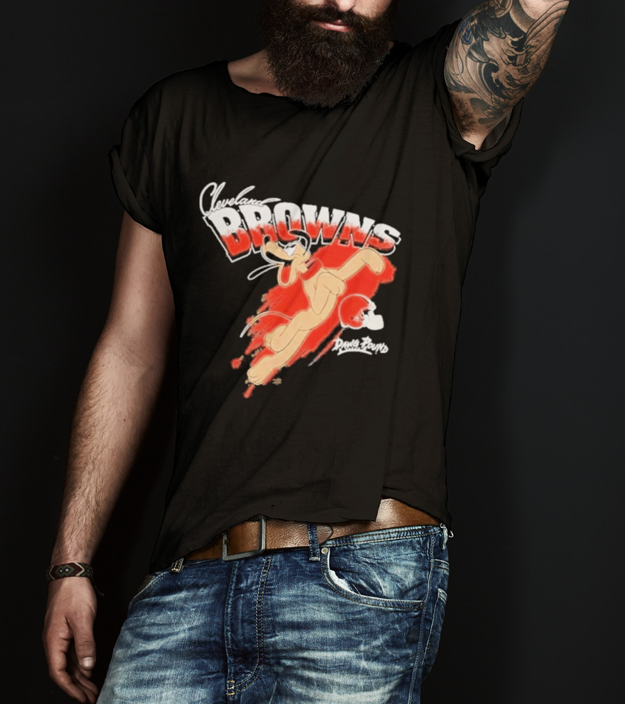 Disney Marvel Collection Pluto Cleveland Browns Collaboration T-Shirt