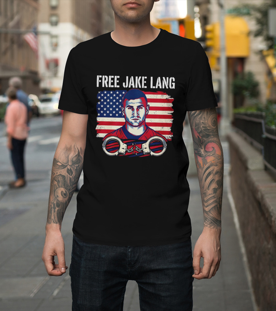 Free Jake Lang USA Flag Handcuffs T-Shirt