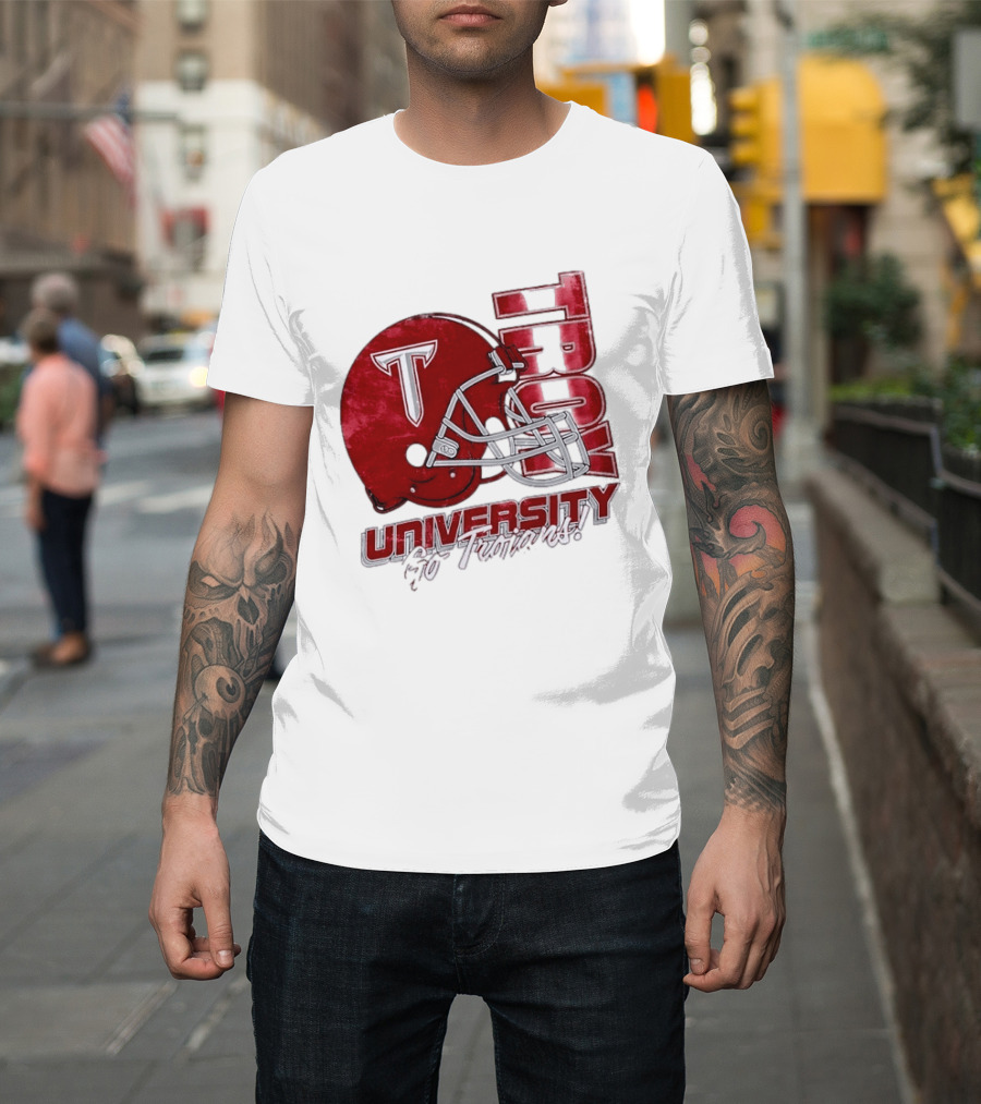 Troy Trojans University Go Trojans Football Helmet T T-Shirt
