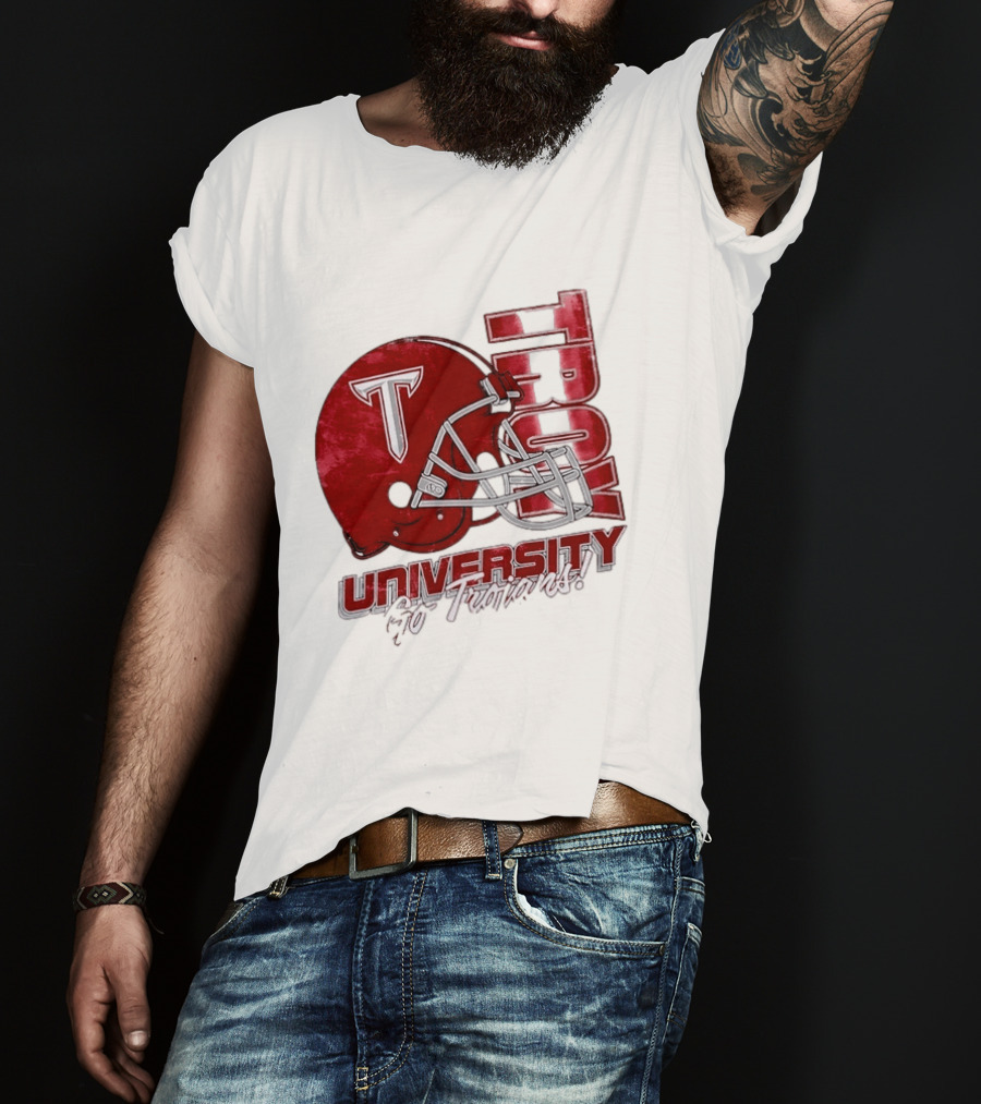Troy Trojans University Go Trojans Football Helmet T T-Shirt