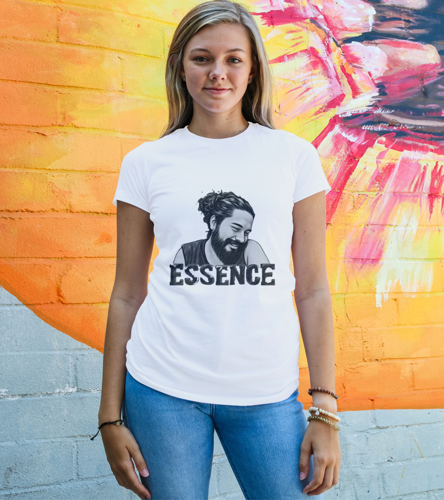Essence Bearded Man Minimalist Smiling T-Shirt
