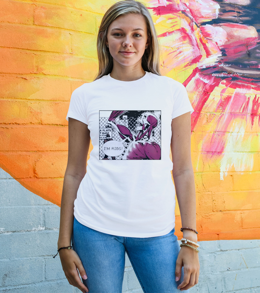 I'm Ribs Comic Panel Skeleton Pop Art Muscular Anatomy T-Shirt
