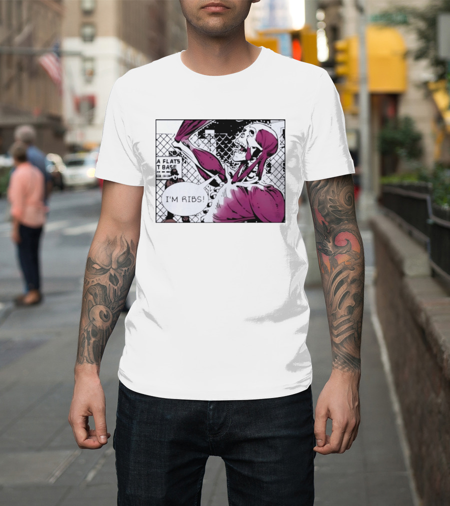 I'm Ribs Comic Panel Skeleton Pop Art Muscular Anatomy T-Shirt