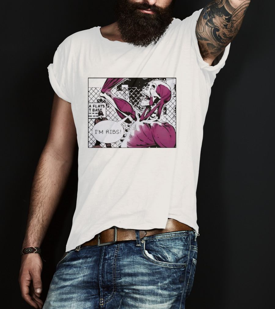I'm Ribs Comic Panel Skeleton Pop Art Muscular Anatomy T-Shirt