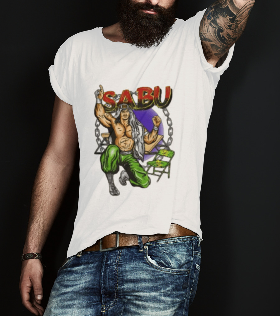 Beyondhumanmerch The Great Sabu Wrestling Character Chains And Table T-Shirt