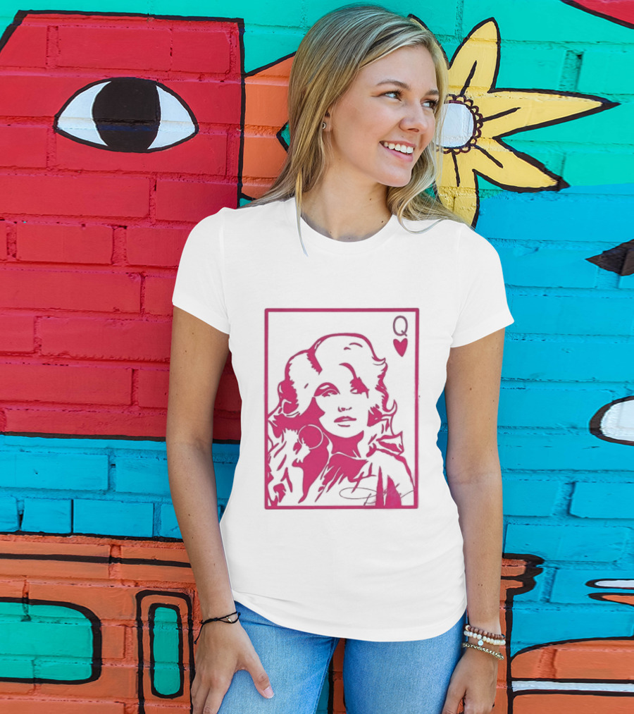 Dolly Parton Queen Of Hearts Playing Card Country Music T-Shirt