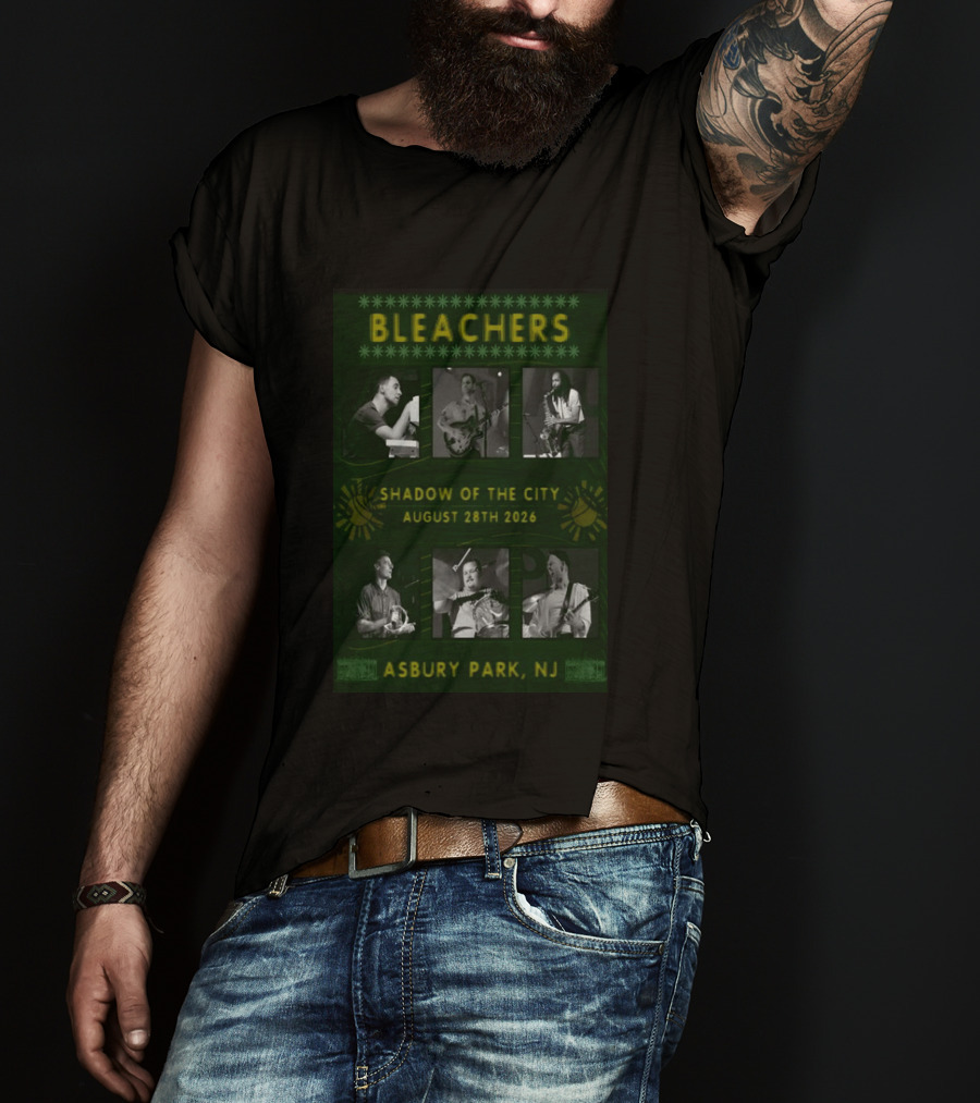 Bleachers Shadow Of The City Asbury Park NJ August 28th 2026 T-Shirt