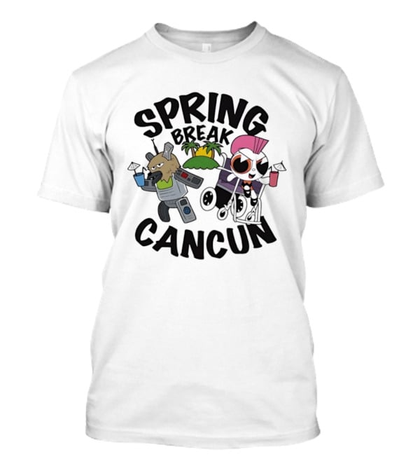 Powerpuff Girls Spring Break Cancun Cartoon Network Vacation Fun T-Shirt